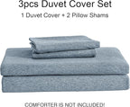 PURE ERA Jersey Knit Duvet Cover Set 100% T-Shirt Cotton Super Soft Comfy 3pc - Image 6