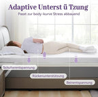 SINWEEK 3 Inch Gel Memory Foam Mattress Topper Full Size, Ventilated High - Image 2