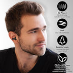 24 Pairs Black Ear Plugs Bulk NRR 29dB Reusable Silicone Ear Plugs - Image 2
