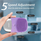 Facial Cleansing Brush, 3-in-1 Electric Silicone Face Scrubber, Vibrating - Image 4