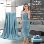 Ycosy 8-Piece Bath Towels Set, 2 Oversized Large Bath Towels Sheet, 2 Hand - Image 5