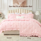 BEDELITE Baby Pink Comforter Set Queen - Image 5