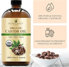 Handcraft Blends Cold-Pressed Organic Castor Oil 16 Fl Oz | Glass Bottle | Roll - Image 2
