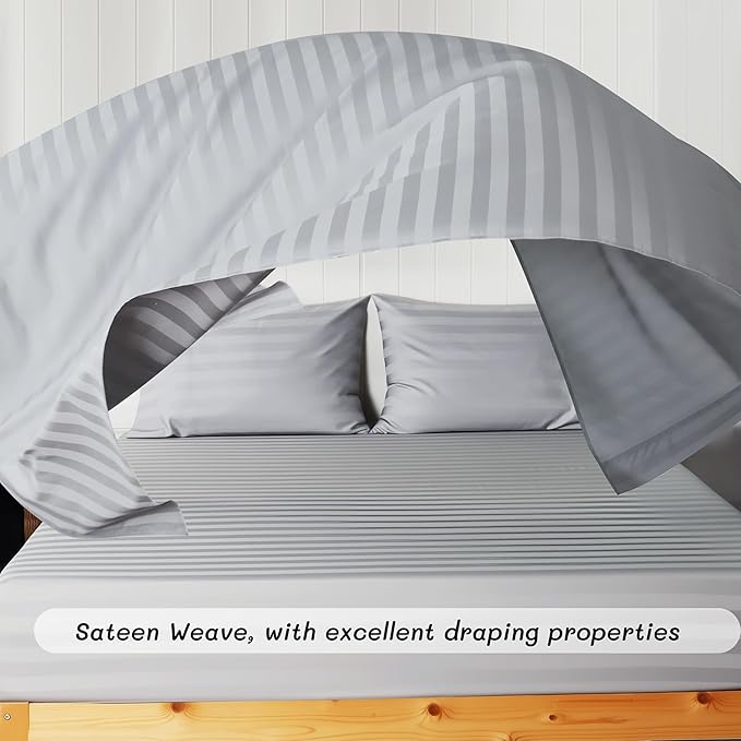 Cotton Flat Sheets Only, 600 TC 100% Cotton Flat Sheet Top Sheet Only, Twin - Image 9