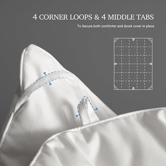Hotel Grand Luxury White Goose Feather Down Fiber Comforter King Size, 100% - Image 4