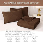 Exclusivo Mezcla King Quilt Set- Brown Quilts Bedding Set - Image 6