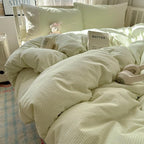 MKXI Mint Green Gingham Duvet Cover Set King by MKXI