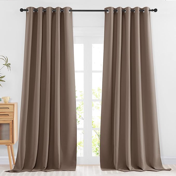NICETOWN Blackout Sliding Door Curtains 2 Panels 102 inches Length by NICETOWN