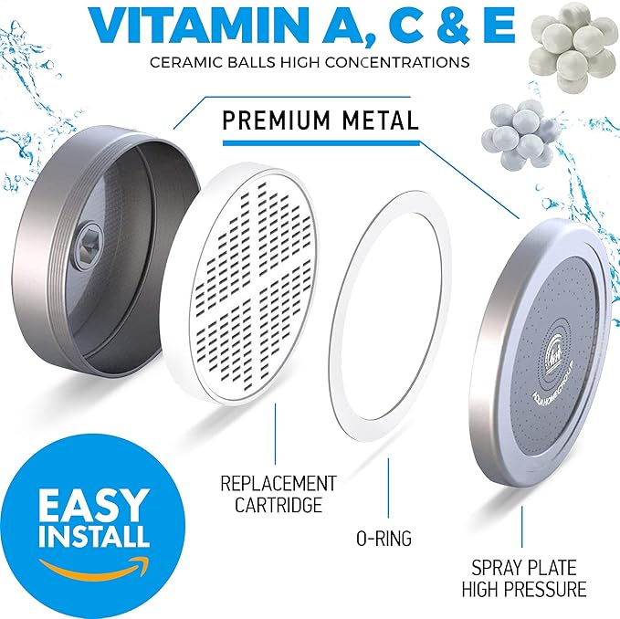 AquaHomeGroup - Filtered Shower Head & 20 Stage Shower Filter - Standard - - Image 5