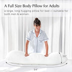 Aricove Body Pillow for Adults, Side Sleeper Pillow for Bed, Full Body Support - Image 5