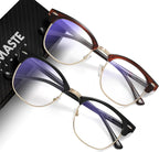 Blue Light Blocking Glasses Vintage Half Frame UV Clear Lens Anti Eyestrain by AOMASTE