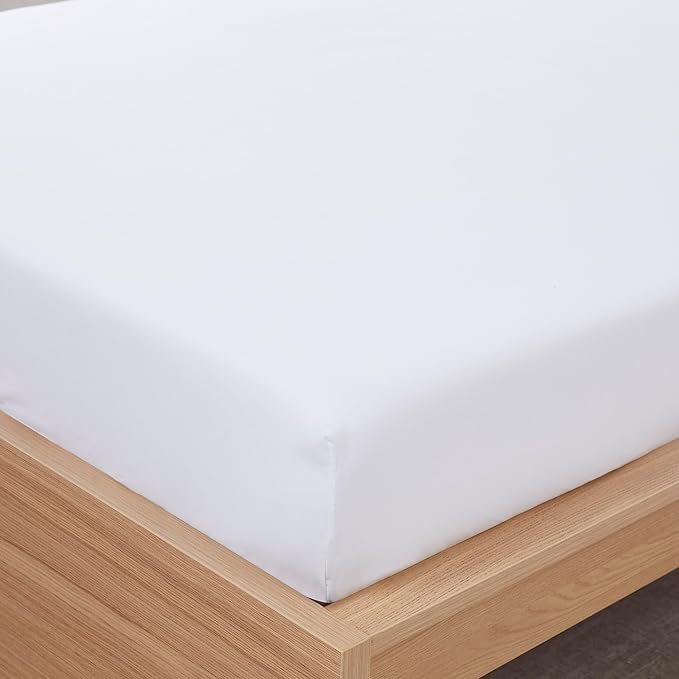 Queen Fitted Sheet Only with Full Elastic & Built in Corner Sheet Straps to - Image 4
