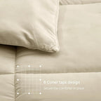 TEXARTIST Premium 2100 Series King Comforter All Season Breathable Beige - Image 5
