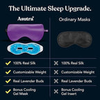 ASUTRA Silk Eye Pillow for Sleep, Champagne - Image 6