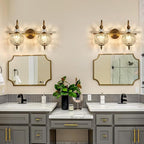 Piepooye Vintage Bathroom Light Fixtures Gold Vanity Light - Image 9