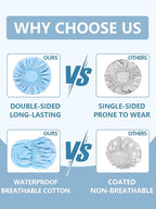 Years calm Shower Caps for Women Reusable Waterproof, Double Layer Waterproof - Image 9