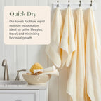Springtree Home 100% Cotton Bath Towel Set of 4 | Super Soft & Absorbent - Image 3