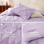 CozyLux King Size Comforter Set Lavender, 7 Pieces Bed in A Bag Light Purple - Image 3