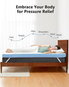 PERLECARE 4 Inch Firm Mattress Topper Queen, Cooling Gel-Infused & Bamboo - Image 3
