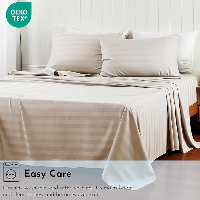 Cotton Flat Sheets Only, 600 TC 100% Cotton Flat Sheet Top Sheet Only, Queen - Image 8