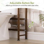 AmazerBath Bamboo Over The Toilet Storage Shelf, Over Toilet Bathroom Organizer - Image 7