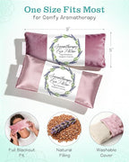 Weighted Eye Mask for Sleep, Meditation, Lavender Eye Pillow Heated for Headache - Image 6