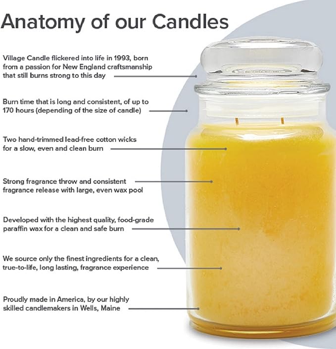 Village Candle Gardenia Large Glass Apothecary Jar Scented Candle, 21.25 oz - Image 2