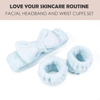 Ayesha Blue Spa Headband and Wristband Set - Image 3