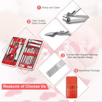 Cute Manicure Set for Women, Nail Clipper Grooming Kit for Teen Girls, - Image 4