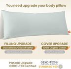 Goose Down Body Pillows for Adults, Large Body Pillow for Side Sleeper - Image 3