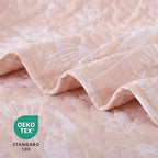 JANZAA Quilts Queen Size Blush Quilt Botanical - Image 2
