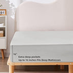 HBHLFZ Twin XL Fitted Sheet Only 2 Pack, Soft Breathable Bottom Sheet - Image 3