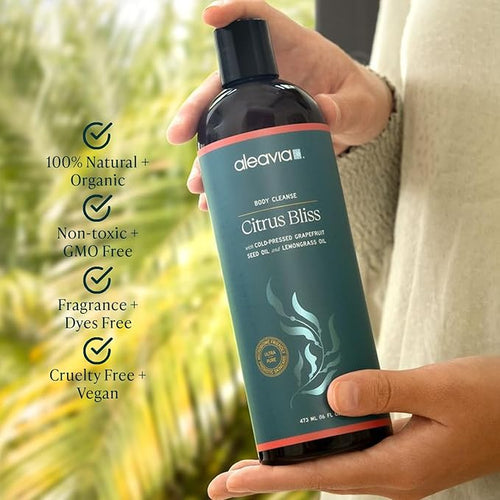 Aleavia Citrus Bliss Body Cleanse – Organic & All-Natural Prebiotic Body Wash - Image 2