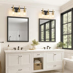 Asnxcju 3-Light Black and Gold Bathroom Light Fixtures, Vanity Lights - Image 7