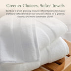 Springtree Home Luxury Bamboo Rayon Bath Towel Set of 4 | 35% Bamboo Rayon - Image 9