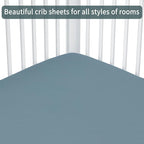 GUNTAIL Baby Crib Sheets for Boys Girls, 2 Pack Fitted Crib Sheet for Standard - Image 5