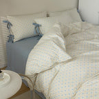 mixinni Blue Floral Duvet Cover Set Queen by mixinni