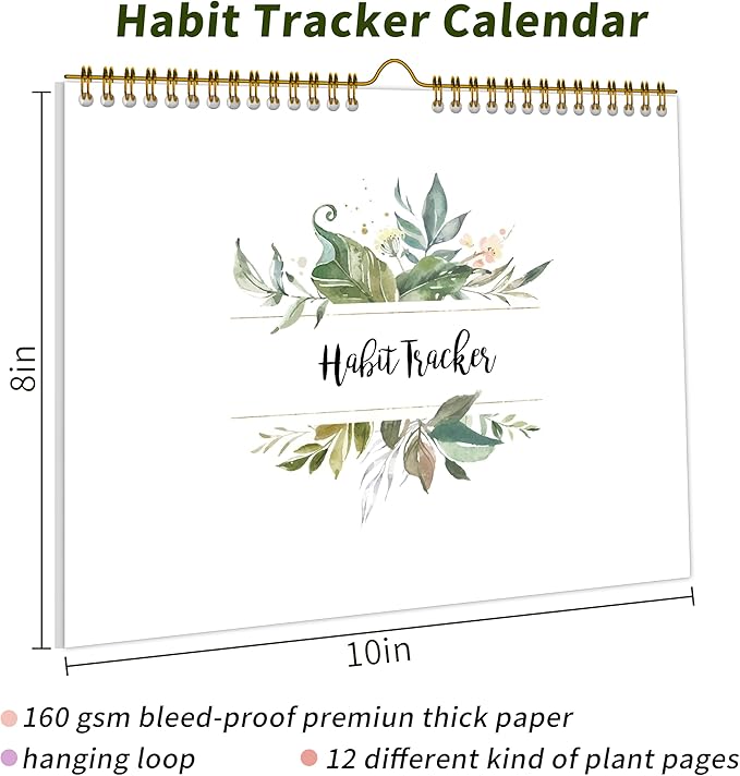 Habit Tracker Calendar，12 Monthly Habit Tracker Journal - Image 2