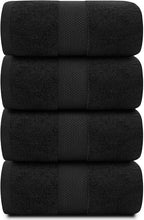 White Classic Luxury Black Bath Towels Extra Large | 100% Soft Cotton 700 GSM - Image 2