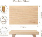 zoocatia Small Wood Tray Pedestal Stand Farmhouse Bathroom Decor Decorative - Image 6