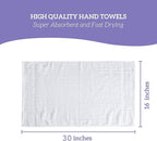 GREEN LIFESTYLE Dobby Border Towel 16x30 100% Ring Spun Cotton Soft and Plush - Image 4