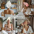 Jseng Microfiber Hair Towel Caps - Image 3