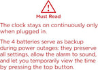 Peakeep Small Digital Alarm Clock Plug in - Image 9