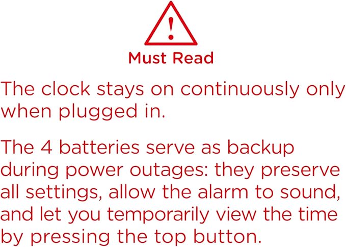 Peakeep Small Digital Alarm Clock Plug in - Image 8