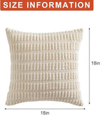Aegero Pack of 2 Corduroy Decorative Throw Pillow Covers 18x18 Inch Soft - Image 7