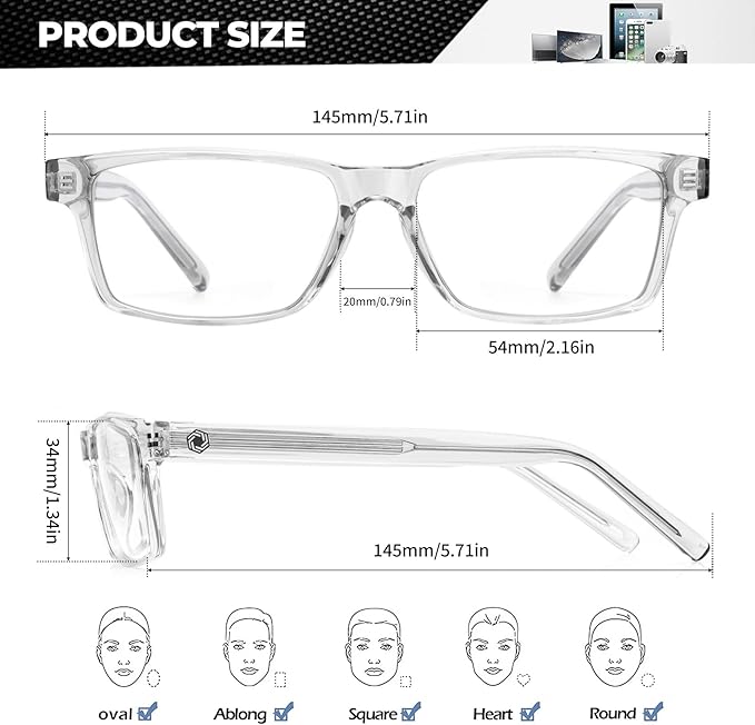 ANYLUV Blue Light Glasses Men Woman, Eye Strain Relief Eye Protection - Image 4