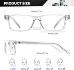 ANYLUV Blue Light Glasses Men Woman, Eye Strain Relief Eye Protection - Image 4