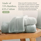 Springtree Home Luxury Bamboo Rayon Bath Towel Set 6 Piece Set | 35% Bamboo - Image 3