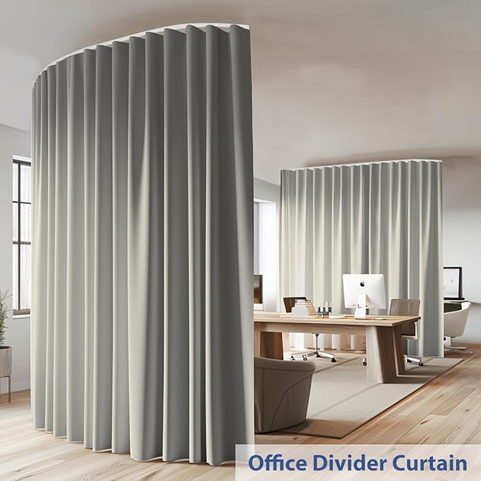 Room Divider Ceiling Mounted Curtains Track Sets Extra Wide Blackout Curtain - Image 2
