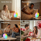 JALL Sunrise Alarm Clock with 25 Soothing Sounds, Sunset Lamp & 5W Bluetooth - Image 2